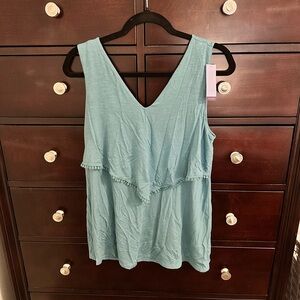 Women's Teal Nursing Sleeveless Top